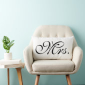Coussin Rectangle Texte Mme Scroll En Noir Et Blanc (Chaise)