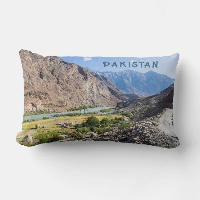 Coussin Rectangle Texte personnalisé Pakistan (Recto)