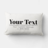 Coussin Rectangle Texte rétro-moderne élégant | Noir & Blanc (Recto)