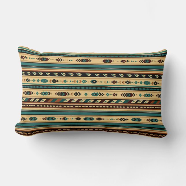 Coussin Rectangle Textiles bohèmes culturels (Recto)