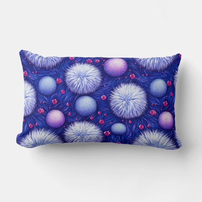 Coussin Rectangle Texture Abstrait avec Orbes Brillantes et Flous (Recto)
