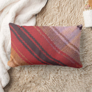 Coussin Rectangle Texture de la couverture mexicaine rayée rouge, bl