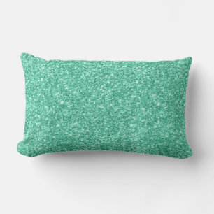Coussin Rectangle Texture de Parties scintillant verte à la menthe