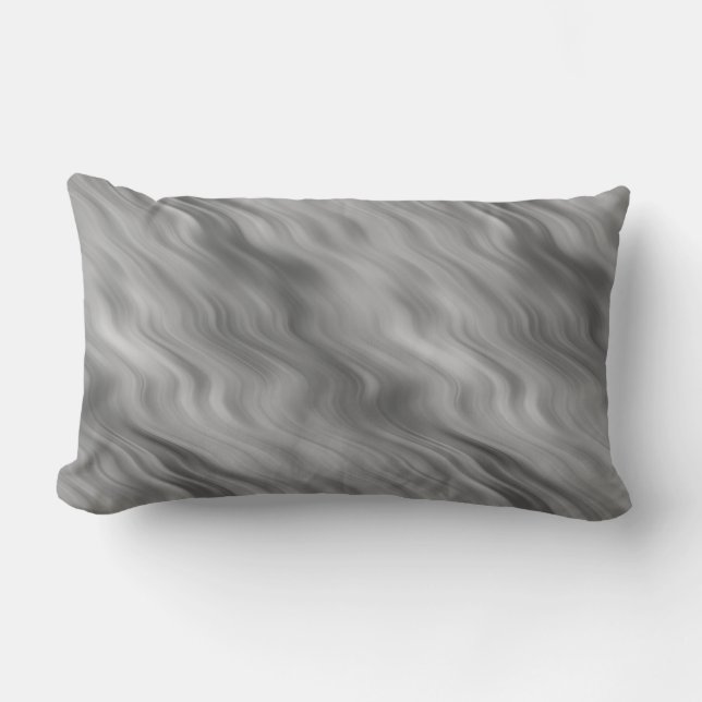 Coussin Rectangle Texture de vague Rose noir (Recto)