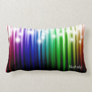 Coussin Rectangle texture étincelante arc-en-ciel  