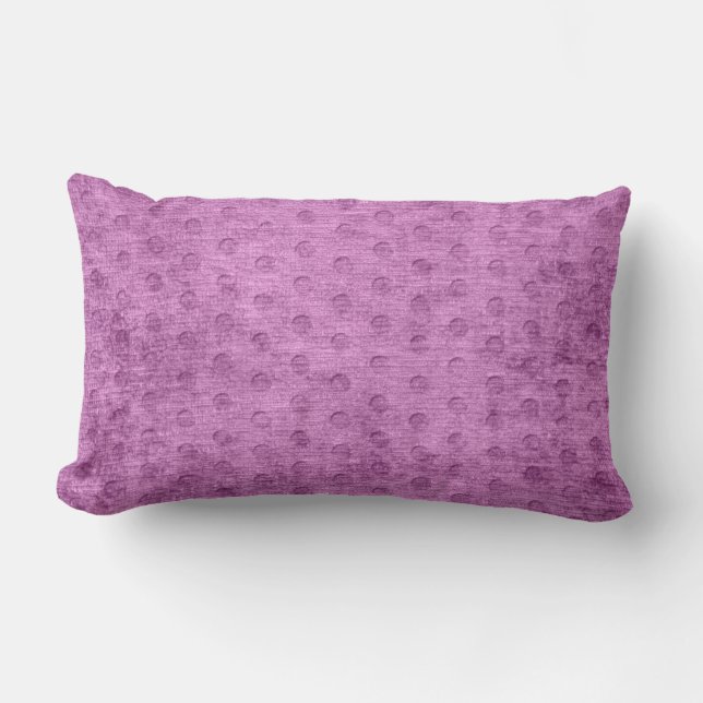 Coussin Rectangle Texture Girly de Chenille d'orchidée rayonnante (Recto)