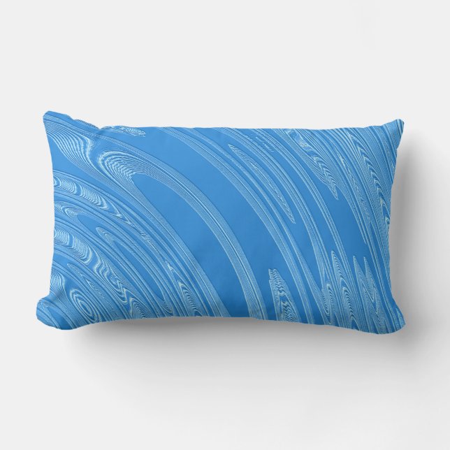 Coussin Rectangle texture métallique bleue abstraite (Recto)