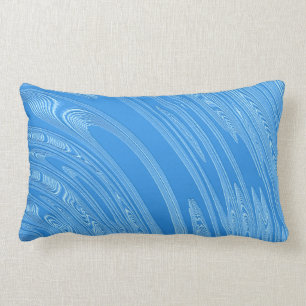 Coussin Rectangle texture métallique bleue abstraite