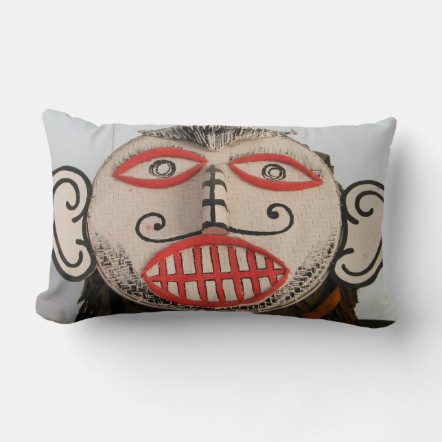 Coussin Rectangle Thailande Fantôme, Festival Phi Ta Khon Mask, Loei (Recto)