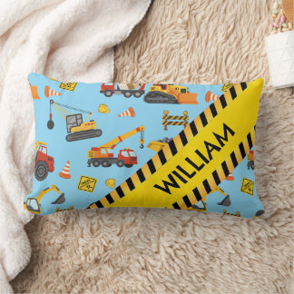 Coussin Rectangle Thème de construction Bleu