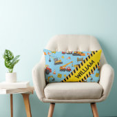 Coussin Rectangle Thème de construction Bleu (Chaise)