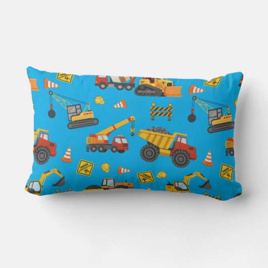 Coussin Rectangle Thème de construction Bleu (Verso)