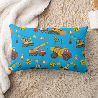 Coussin Rectangle Thème de construction Bleu