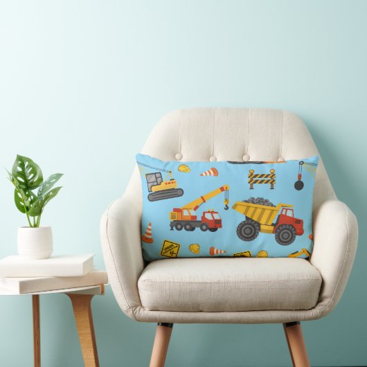 Coussin Rectangle Thème de construction Bleu (Chaise)