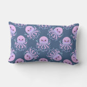 Coussin Rectangle Thème sous-marin de méduses mignonnes pour chambre (Verso)