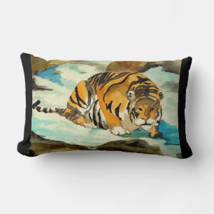 Coussin Rectangle Tigre aquarelle