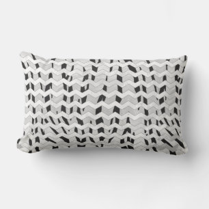 Coussin Rectangle Tigre Cheveron noir et blanc