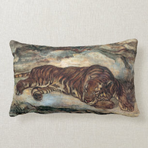 Coussin Rectangle Tigre de Barye d'Antoine-Louis dans le repos