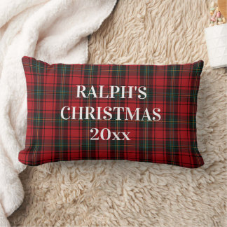 Coussin Rectangle Timeless Tartan Plaid Red Black Ralph Christmas