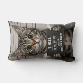 Coussin Rectangle Tinsel le chaton de Noël "Je t'aime" (Verso)