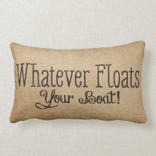 Coussin Rectangle Toile de jute celui qui flotte votre bateau