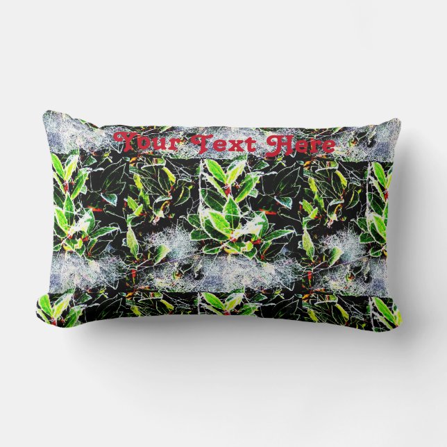 Coussin Rectangle toiles d'araignée givrées sur la conception (Recto)