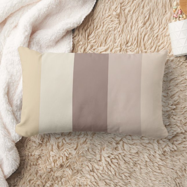 Coussin Rectangle Tons de la Terre Motif de bande Lumbar à lancer or (Couverture)