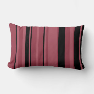 Coussin Rectangle Topaze Fumée et Rayures Noires