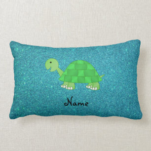 Coussin Rectangle Tortue nommée personnalisée