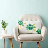 Coussin Rectangle Tortues de mer de bébé de natation (Chaise)