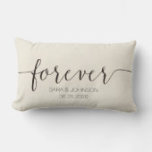 Coussin Rectangle TOUJOURS, Cadeau Mariage personnalisé (Recto)