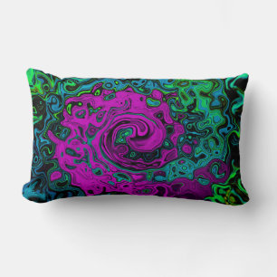 Coussin Rectangle Tourbillon artistique liquide groovy abstrait mage