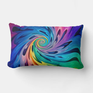 Coussin Rectangle Tourbillons multicolores