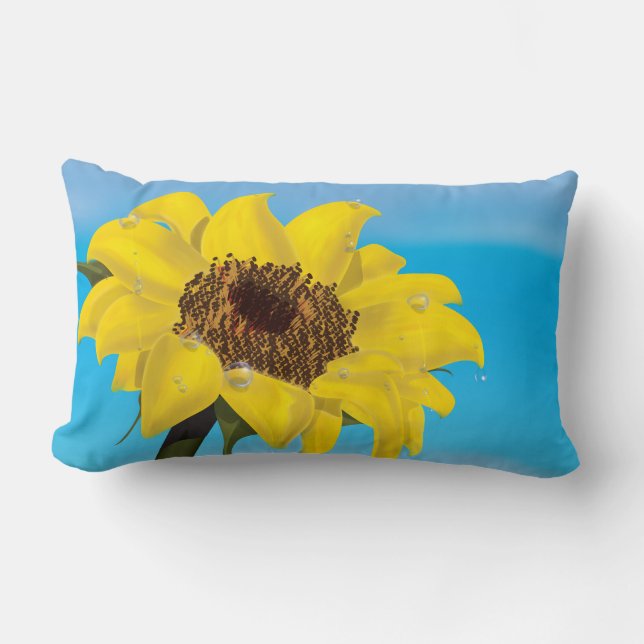 Coussin Rectangle Tournesol au soleil (Recto)