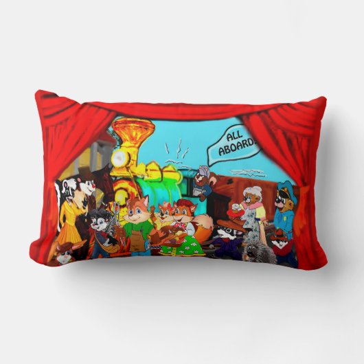 Coussin Rectangle Tous à bord ! (Recto)