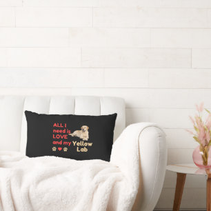 Coussin Rectangle Tout ce dont j'ai besoin est l'amour et mon Coussi