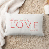 Coussin Rectangle Tout ce dont vous avez besoin est l'amour Personna (Couverture)