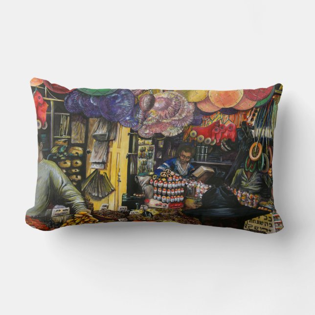 Coussin Rectangle Traditions du commerce ancien, Jérusalem (Recto)