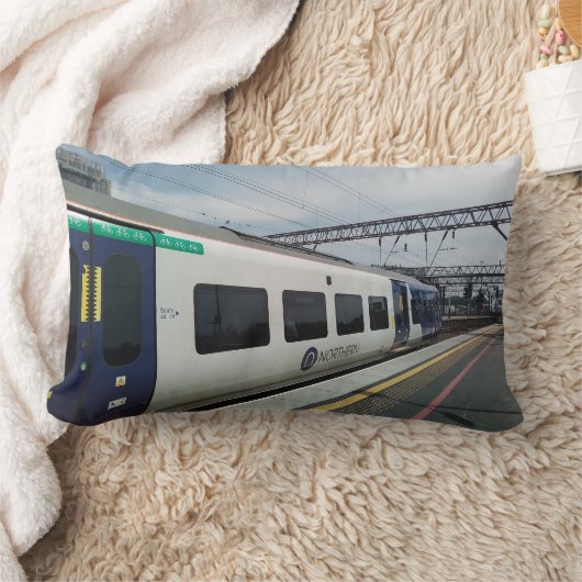 Coussin Rectangle Train bleu et blanc (Couverture)