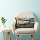Coussin Rectangle Train marron et beige (Chaise)