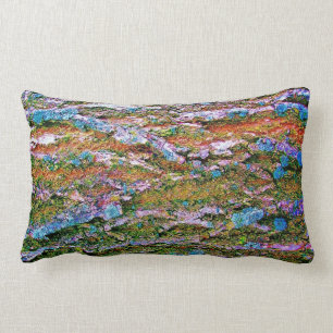 Coussin Rectangle Treebark Camo a augmenté la couleur