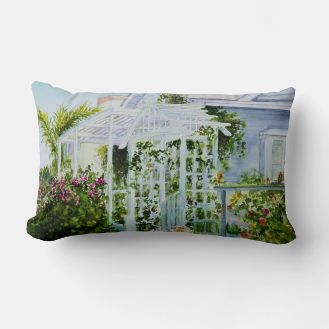 Coussin Rectangle Treillis de canal (Recto)