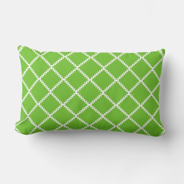 Coussin Rectangle Trellis vert pomme (Recto)