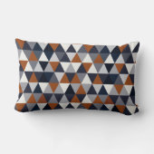 Coussin Rectangle Triangles de marine et de rouille I B (Verso)