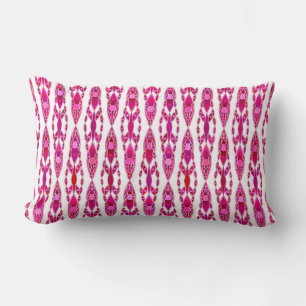 Coussin Rectangle Tribal Batik - Burqundy et Fuchsia Pink