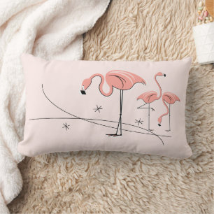 Coussin Rectangle Trio de flamants roses 3 flamants roses dos lombai