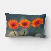 Coussin Rectangle Trois Gerberas Orange dans Lumbar Cushion Ligne (Verso)
