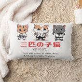 Coussin Rectangle Trois Petits Chatons Ninjas (Couverture)