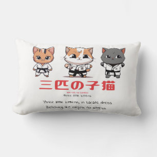 Coussin Rectangle Trois Petits Chatons Ninjas