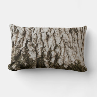 Coussin Rectangle Tronc d'arbre gris